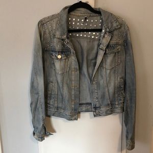 Denim studded talula jacket size m